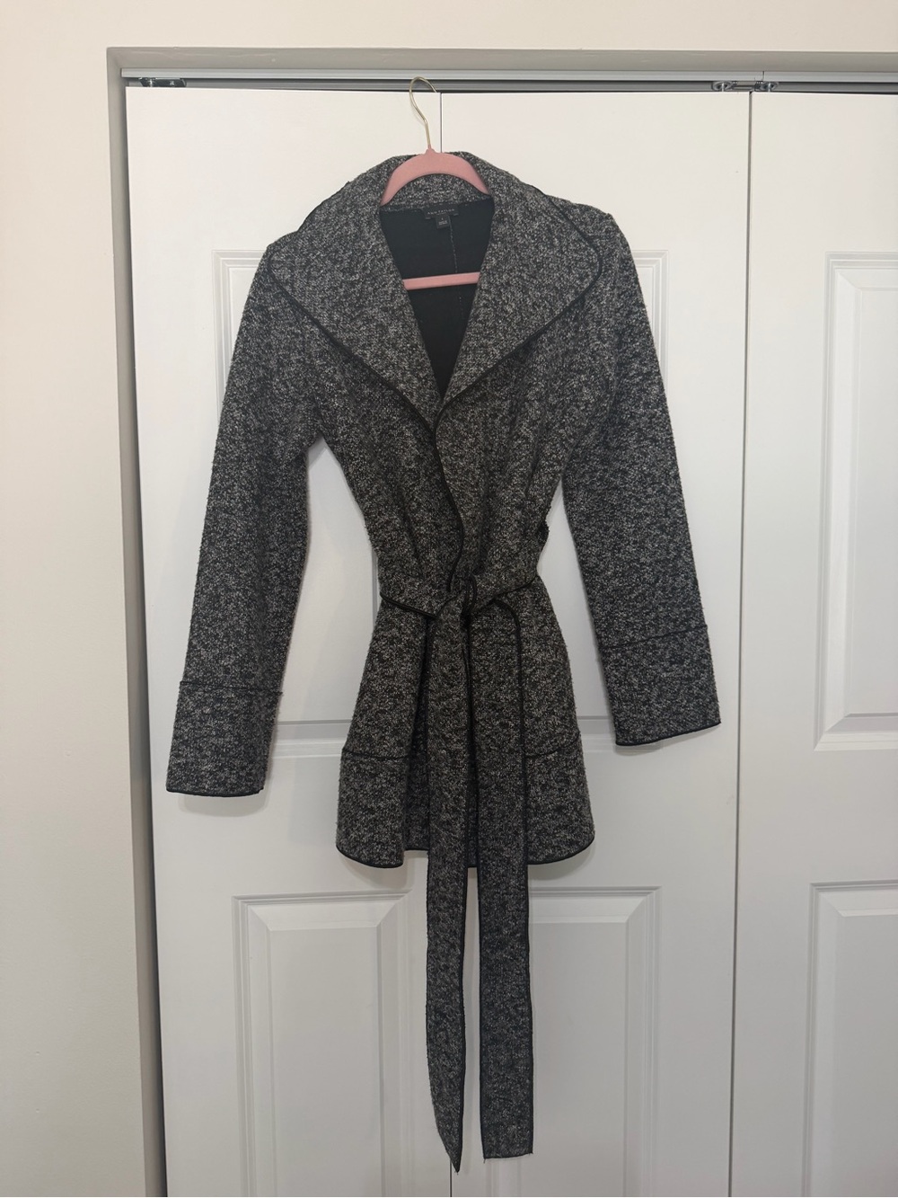 Ann Taylor Gray Belted Trench Coat